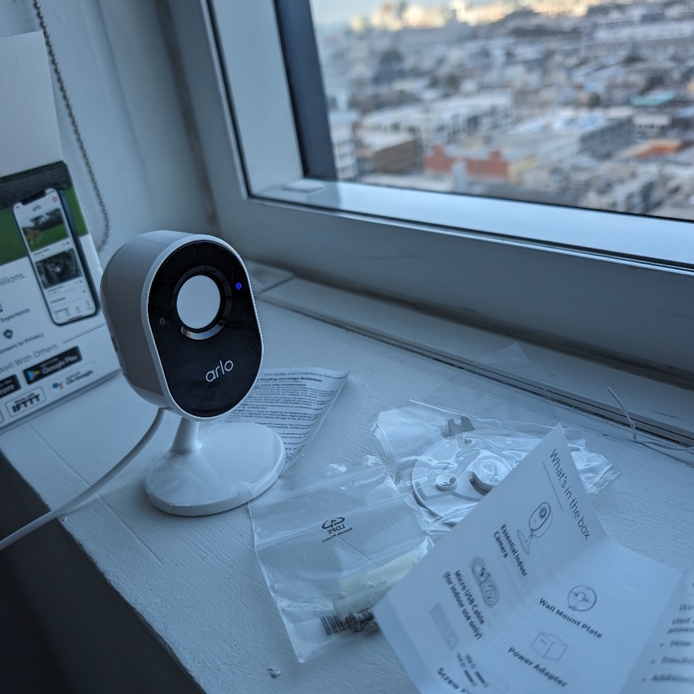 Arlo Essential 1080p Indoor Wired Security Camera